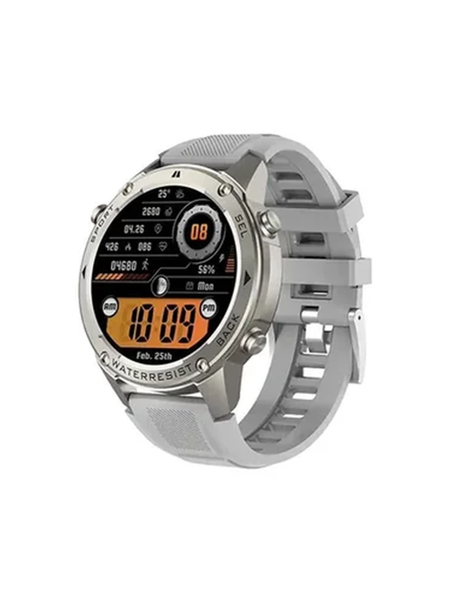 Часы SMART WATCH GPS G56 Silver+Orange Zinc Alloy+PC+Steel sheet