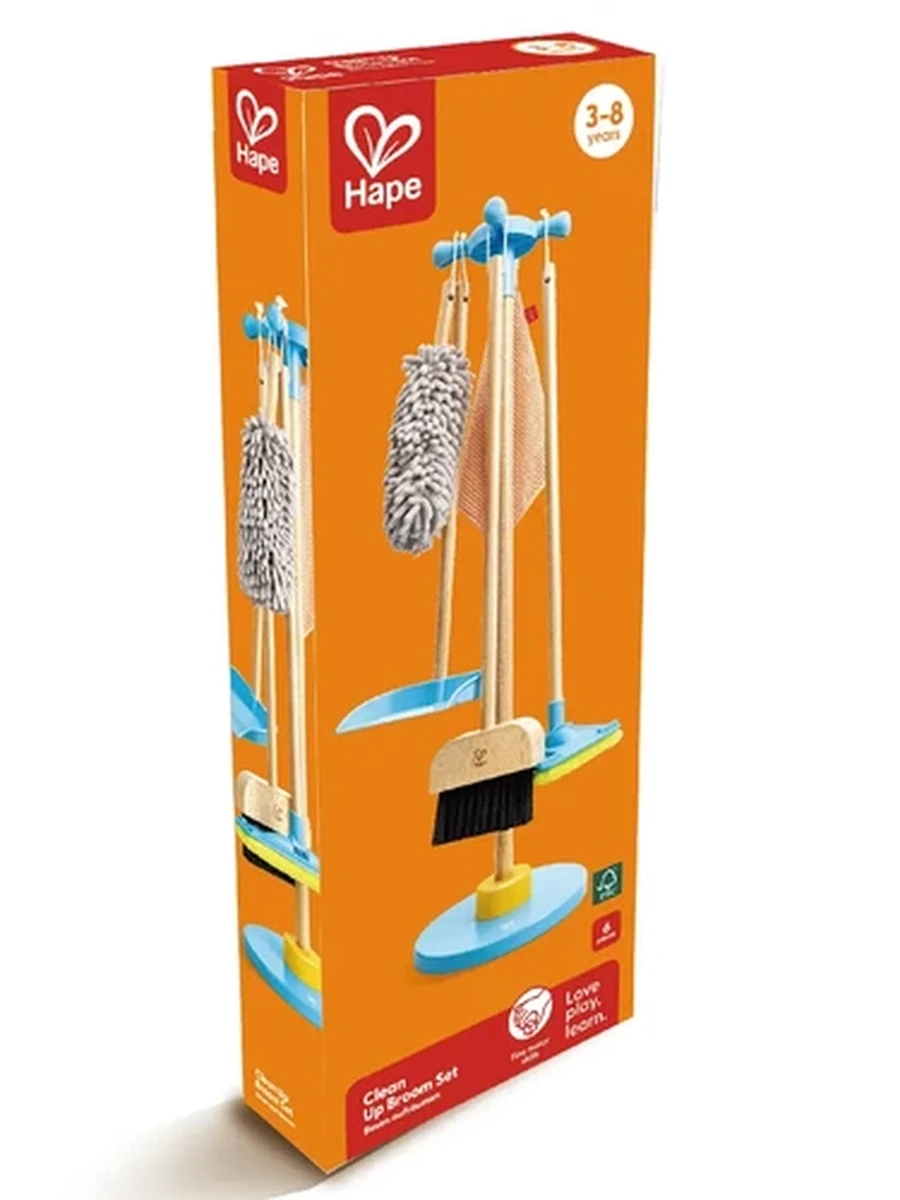 HAPE Детский игровой набор для уборки «Маленькая хозяюшка»  (на подставке), 6 элементов (Основная)