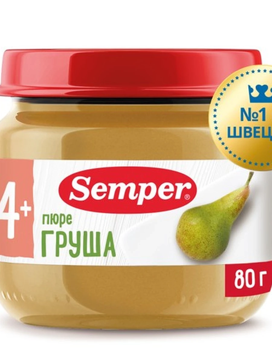 Semper пюре "Груша" (80грх12)