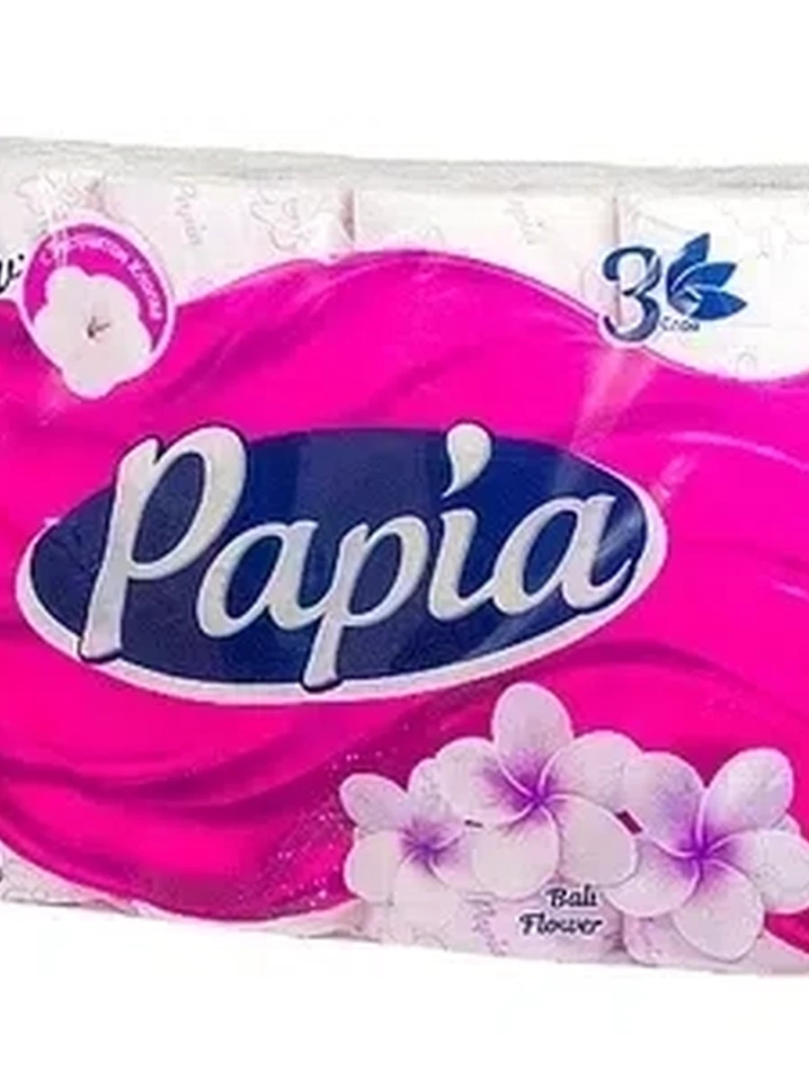 БУМАГА ТУАЛЕТНАЯ HAYAT KIMYA PAPIA ЦВЕТА БАЛЛИ 3СЛ 12ШТ