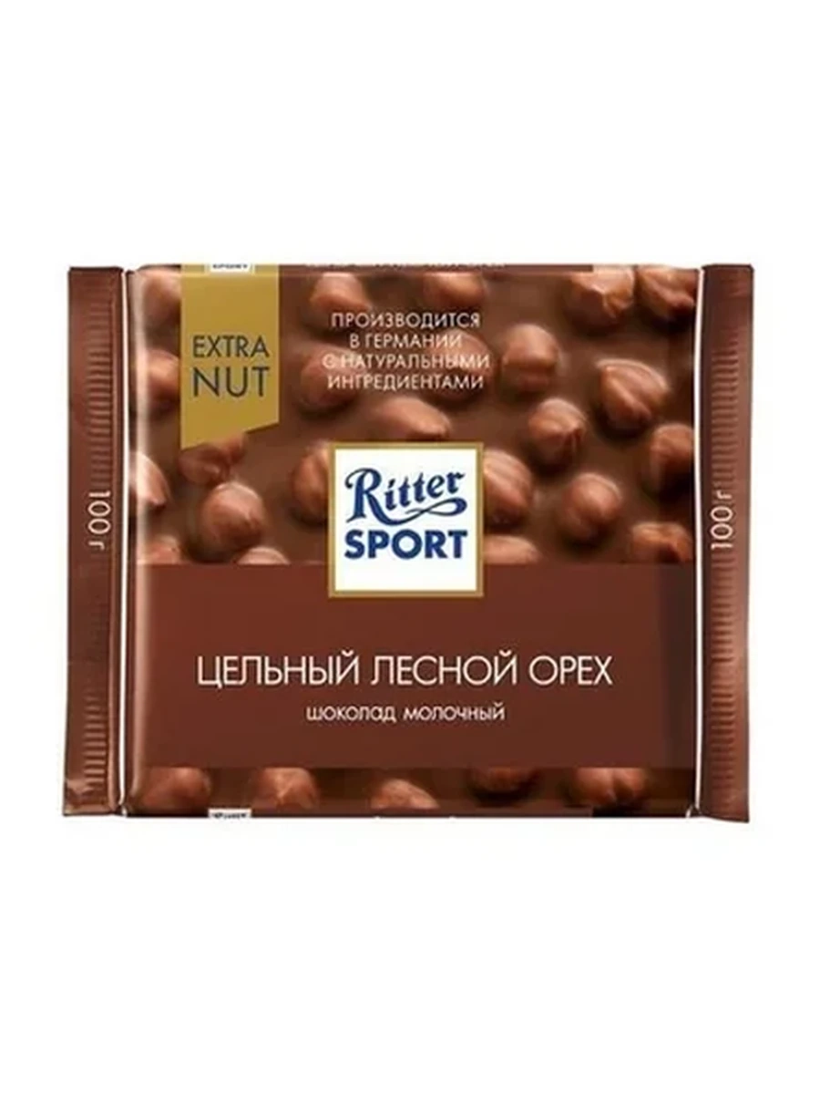 Ritter Sport цельный лес/орех 100гр