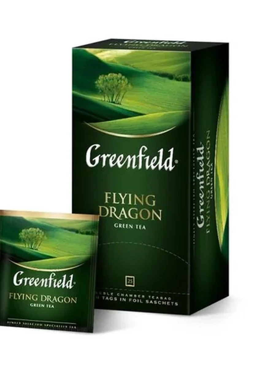 ЧАЙ ЗЕЛЕНЫЙ GREENFIELD FLYING DRAGON 25ПАКЕТ