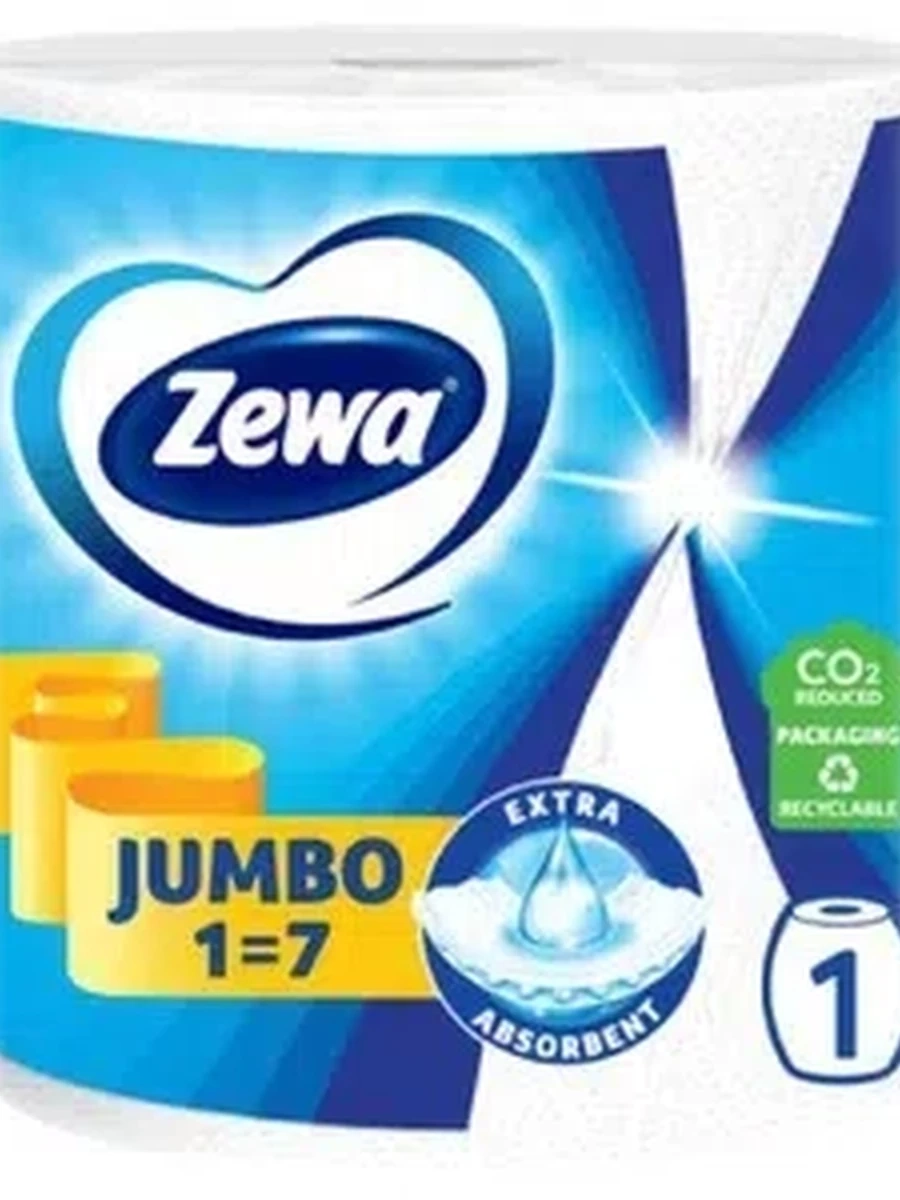 ПОЛОТЕНЦЕ БУМАЖНЫЕ ZEWA JUMBO 1РУЛ