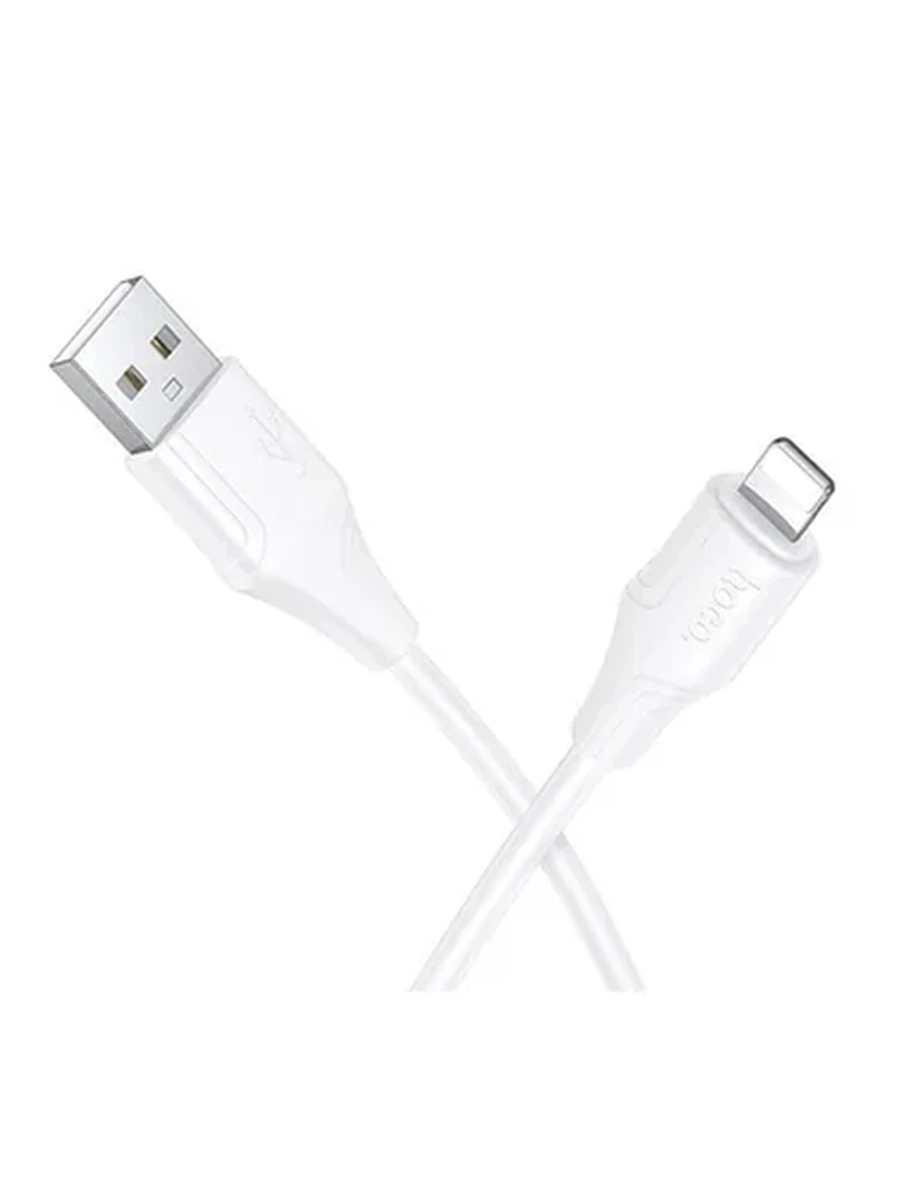 USB Кабель HOCO X124 Bien silicone charging data cable iP White