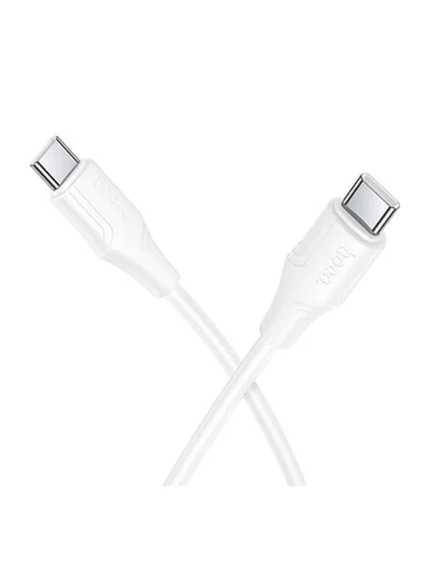 USB Кабель HOCO X124 Bien 60W silicone charging data cable C to C White