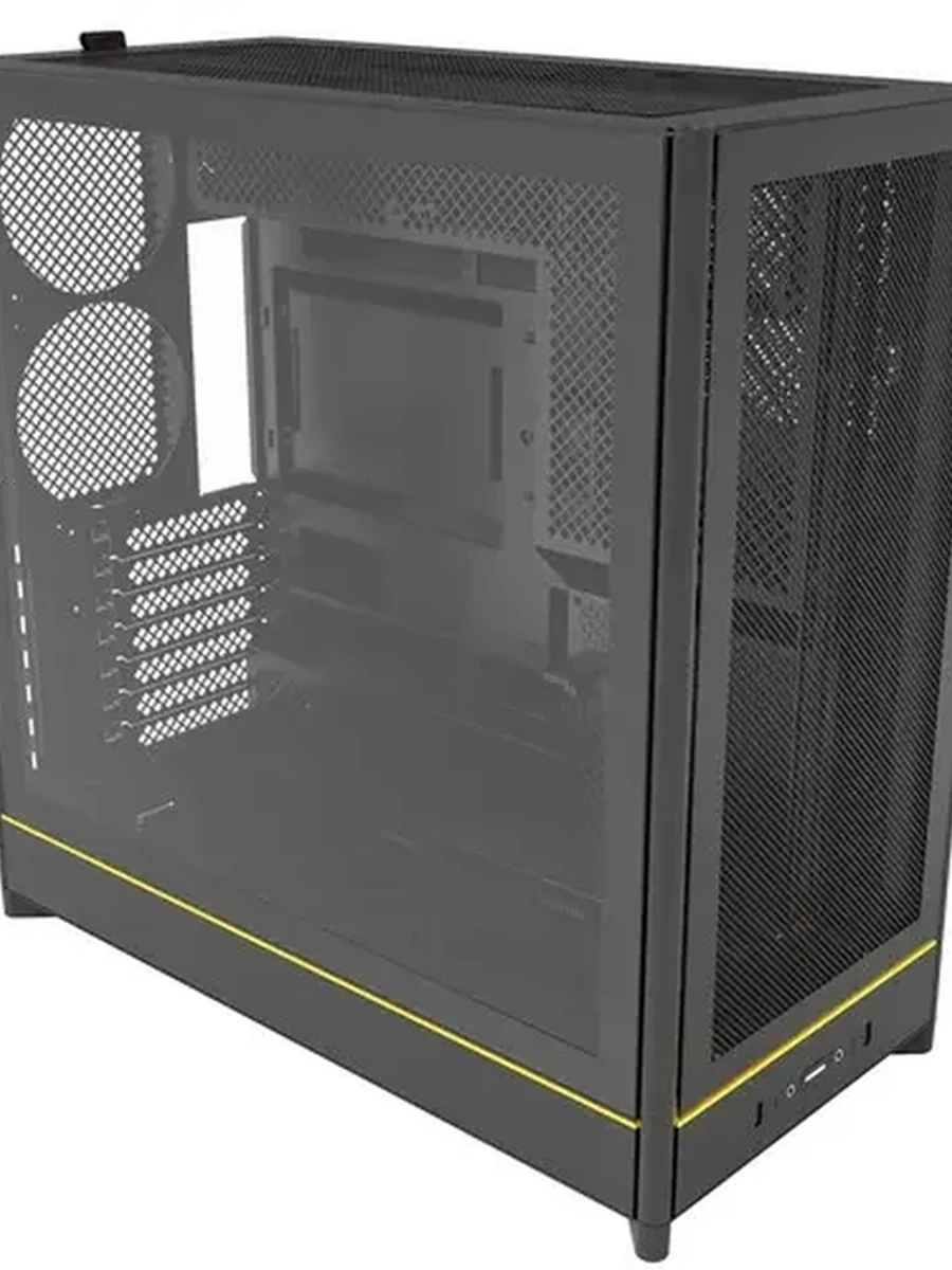 Корпус Montech HS01 (B), Midtower, Black, USBx2, Type-Cx1, no PSU