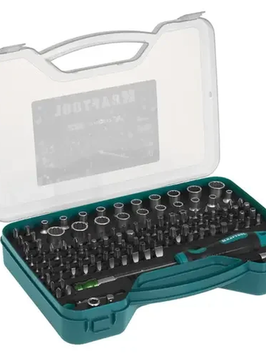 Отвертка с насадками/битами KRAFTOOL X-Drive-122 [кейс, предметов - 122 шт]