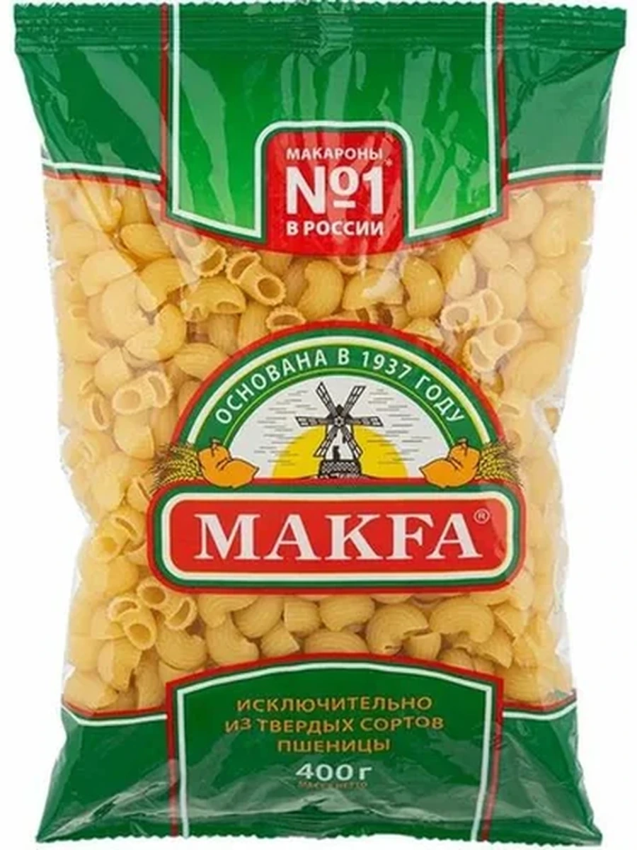 МАКАРОНЫ МАКФА УЛИТКА 400ГР