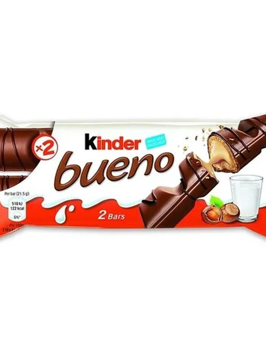 Батончик Kinder Bueno мол/орех 43гр