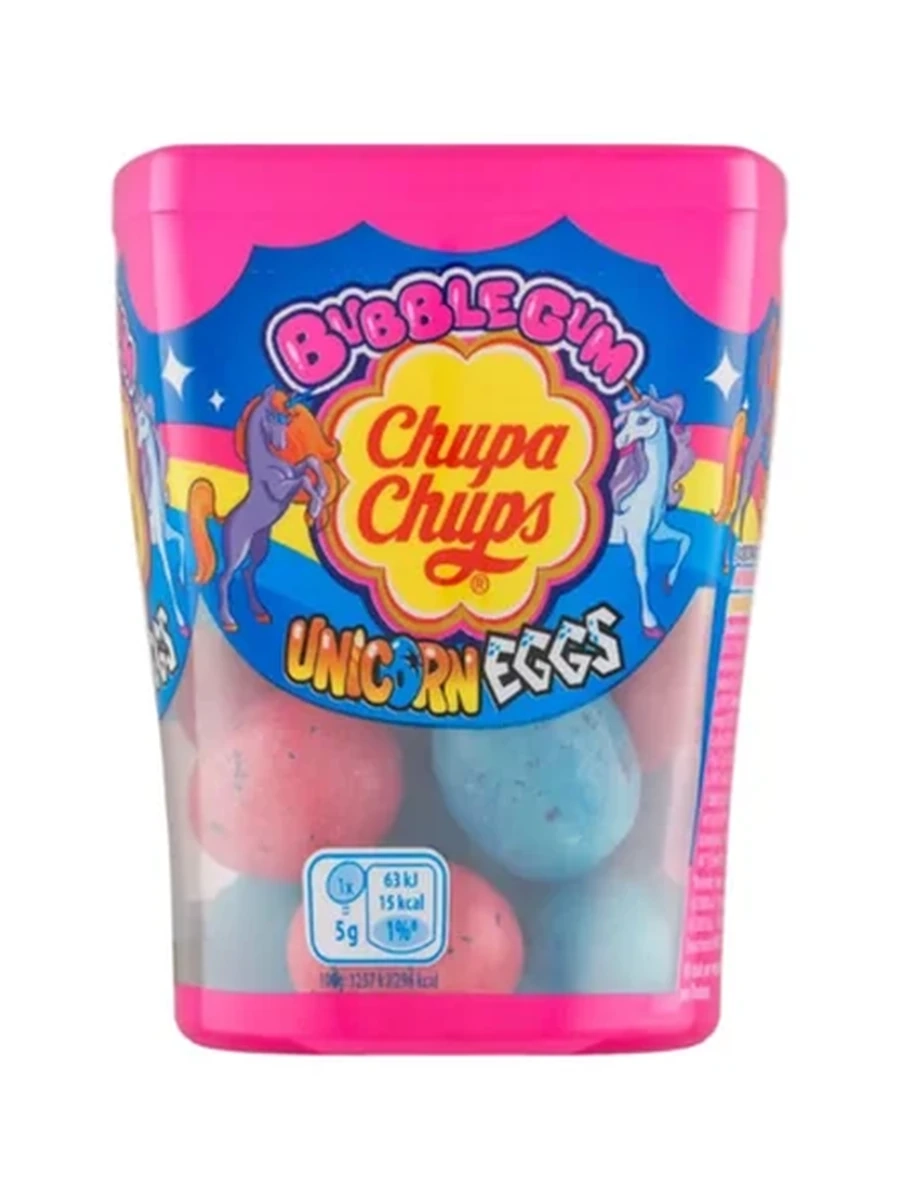 РЕЗИНКА ЖЕВАТЕЛЬНАЯ CHUPA CHUPS UNICORN EGGS 90ГР