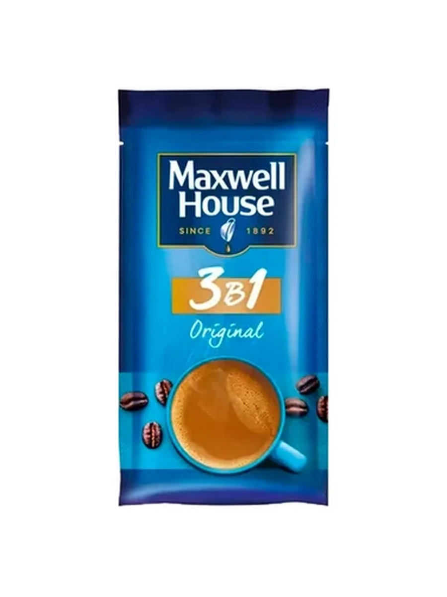 НАПИТОК КОФЕЙНЫЙ РАСТВОРИМЫЙ MAXWELL HOUSE ОРИДЖИНАЛ 3В1 18ГР