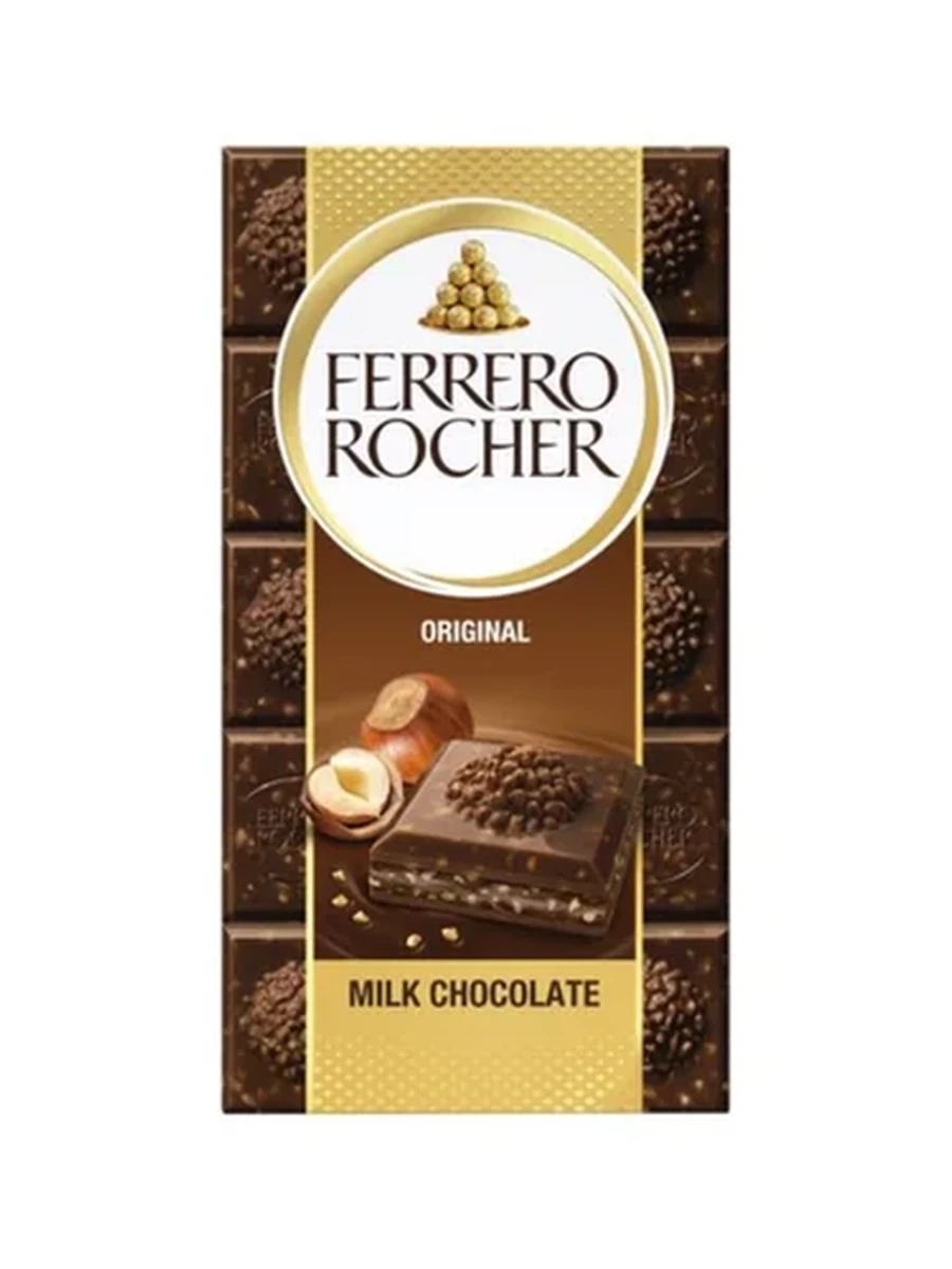 ШОКОЛАД FERRERO ROCHER МОЛОЧНЫЙ 90ГР