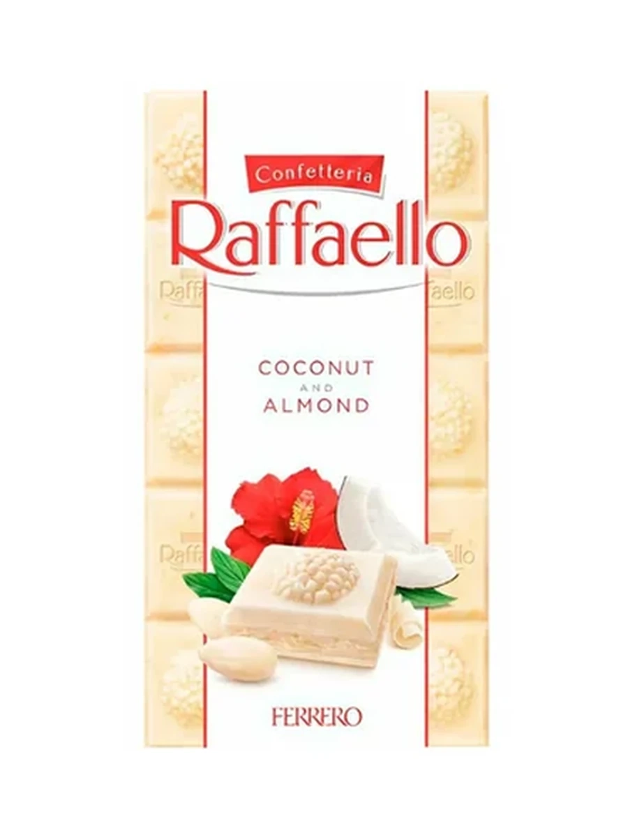 ШОКОЛАД RAFFAELLO С МИНДАЛЬНЫМ ОРЕХОМ 90ГР