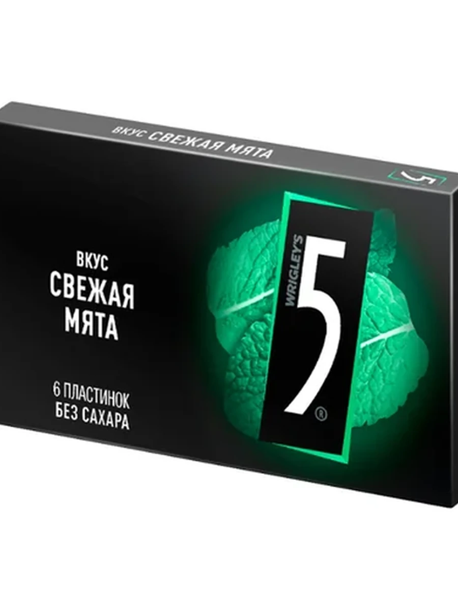 РЕЗИНКА ЖЕВАТЕЛЬНАЯ FIVE СВЕЖАЯ МЯТА 15,6ГР