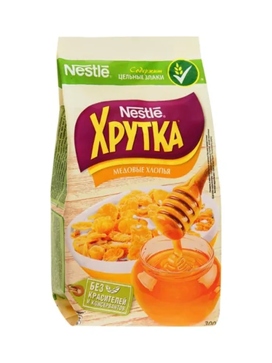 ГОТОВЫЙ ЗАВТРАК ХРУТКА МЕДОВЫЕ ХЛОПЬЯ 270ГР М/УП
