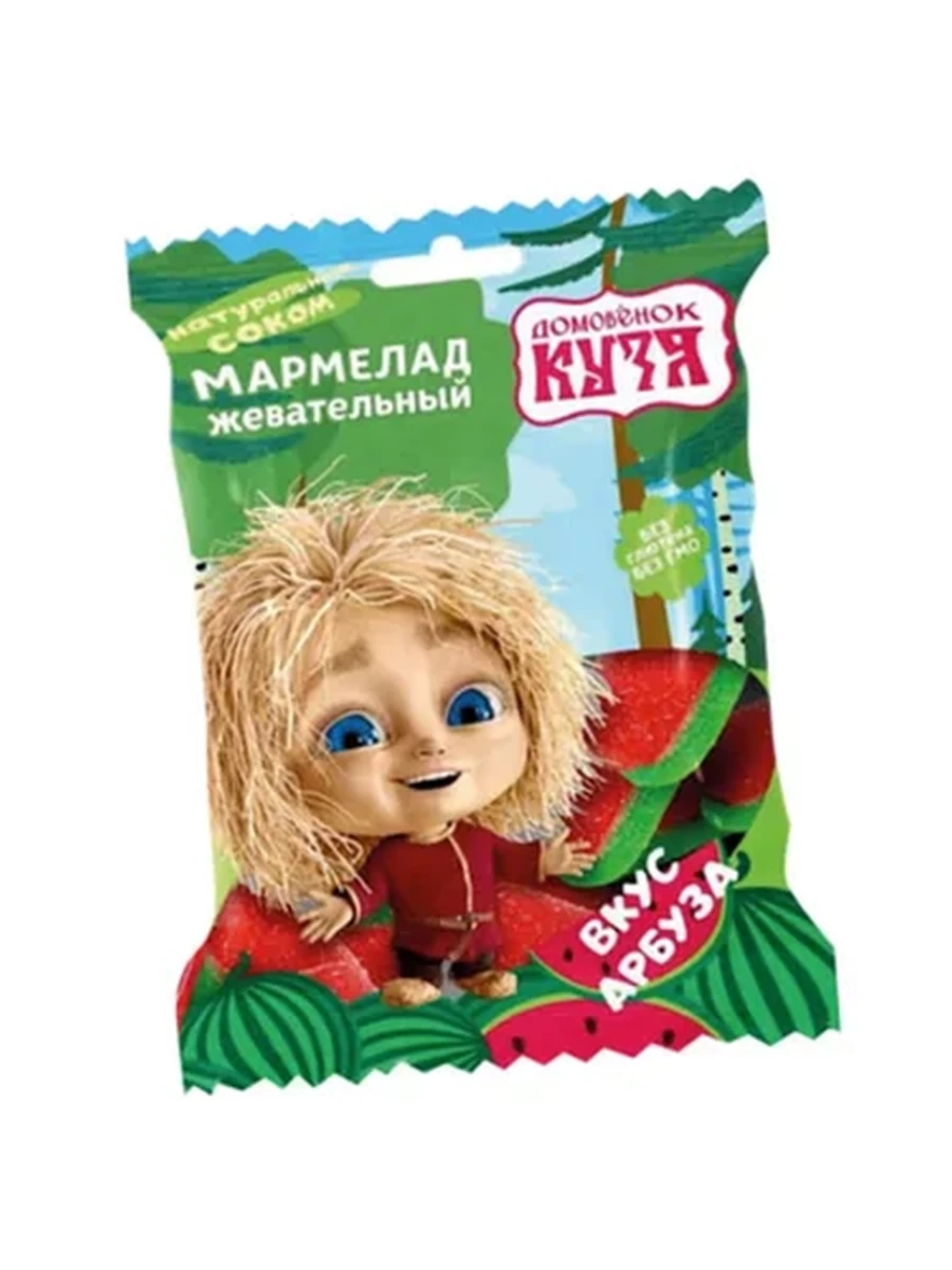 МАРМЕЛАД ЖЕВАТЕЛЬНЫЙ ДОМОВЕНОК КУЗЯ АРБУЗНЫЕ ДОЛЬКИ 70ГР
