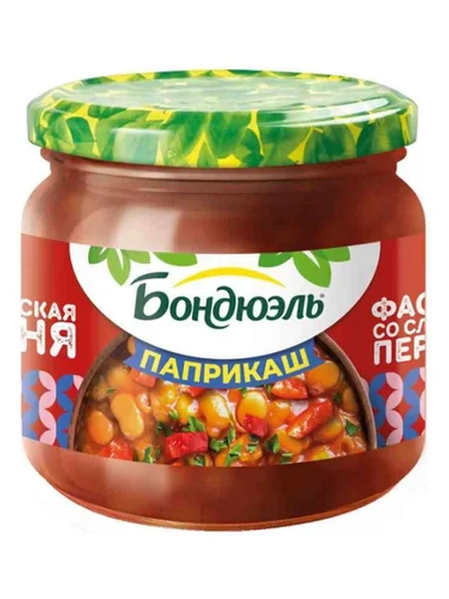 ФАСОЛЬ БЕЛАЯ СО BONDUELLE СЛАДКИМ ПЕРЦЕМ ПАПРИКАШ 350МЛ СТ/Б