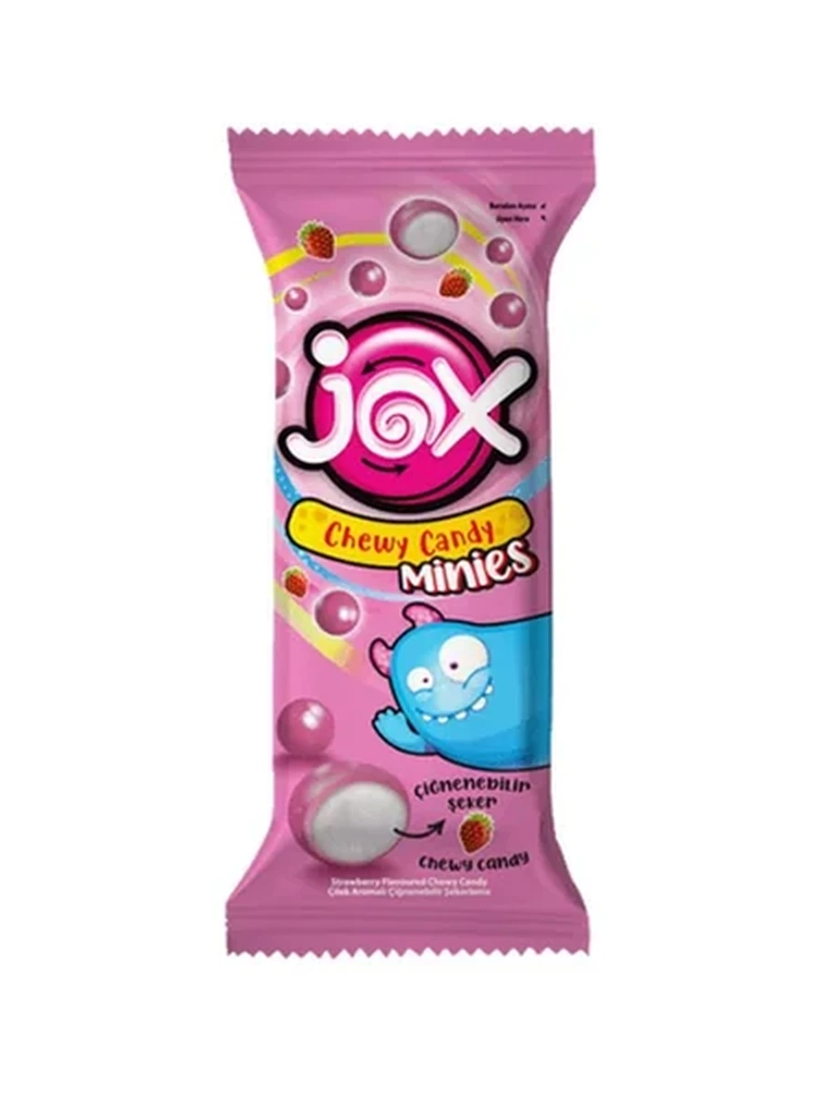 КАРАМЕЛЬ ЛЕДЕНАЯ JOX MINIES DURUKAN СО ВКУСОМ КЛУБНИКИ 10ГР