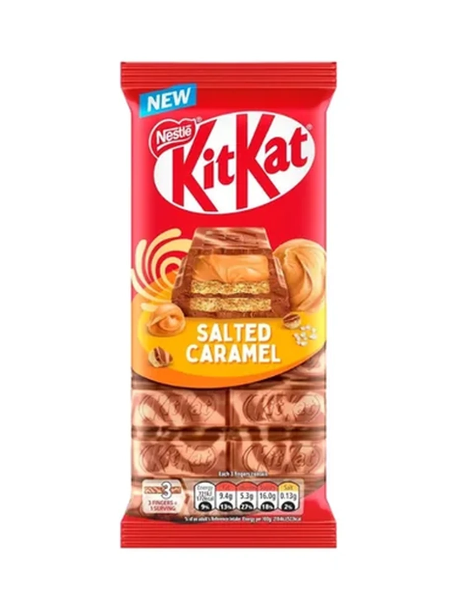ШОКОЛАД ПЛИТОЧНЫЙ KITKAT СОЛЁНАЯ КАРАМЕЛЬ 99ГР