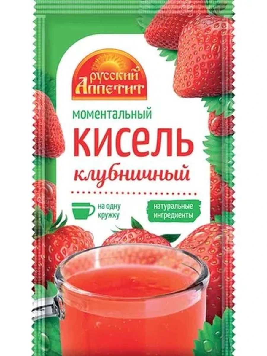 КИСЕЛЬ МОМЕНТАЛЬНЫЙ РУССКИЙ АППЕТИТ КЛУБНИЧНЫЙ 30ГР