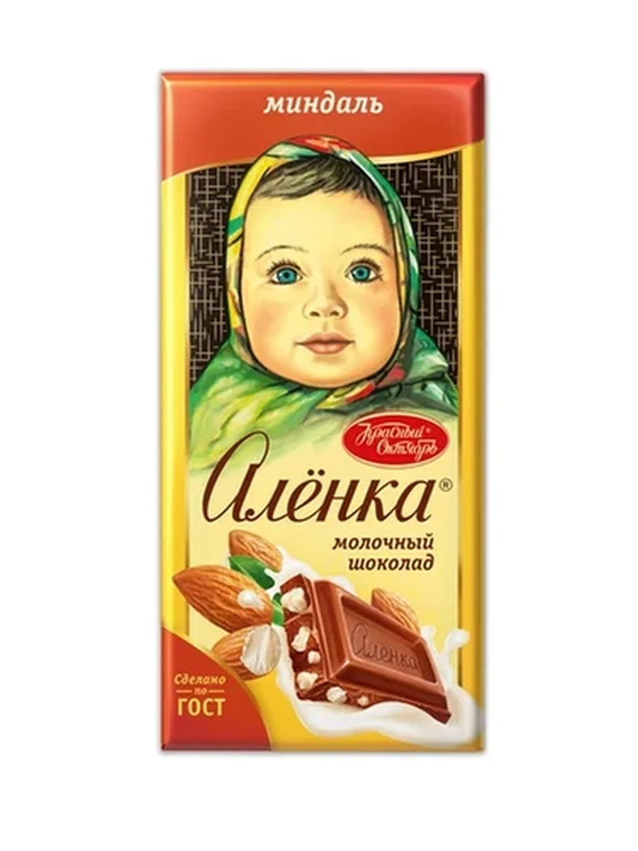 ШОКОЛАД АЛЕНКА С МИНДАЛЕМ 75ГР