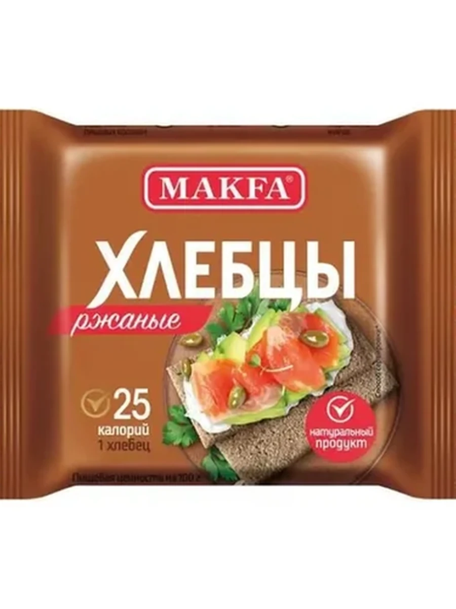 ХЛЕБЦЫ MAKFA ЗАПЕЧЕННЫЕ РЖАНЫЕ 60ГР