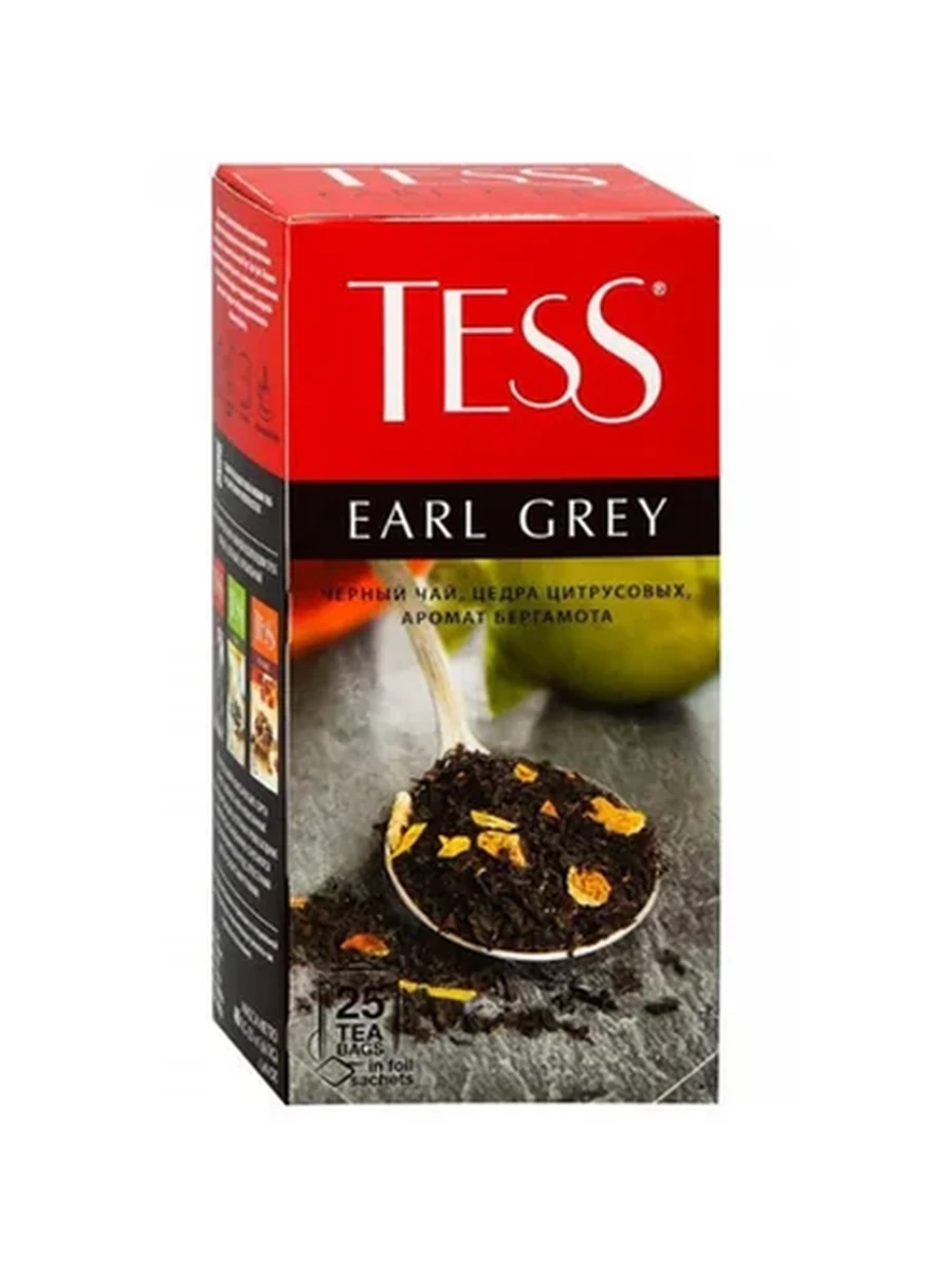 ЧАЙ ЧЕРНЫЙ TESS EARL GREY 25 ПАКЕТ