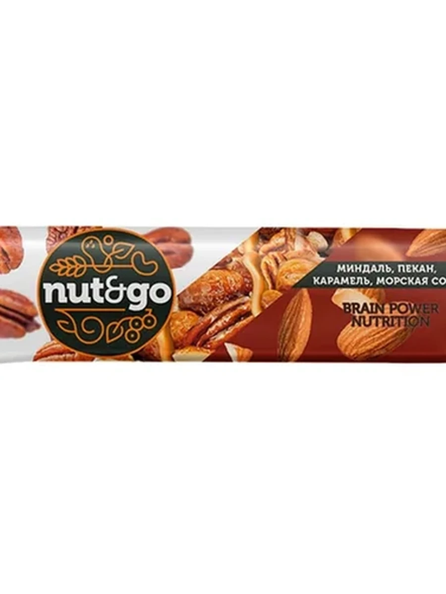 БАТОНЧИК KDV NUT N GO МИНДАЛЬНЫЙ С ПЕКАНОМ 36ГР