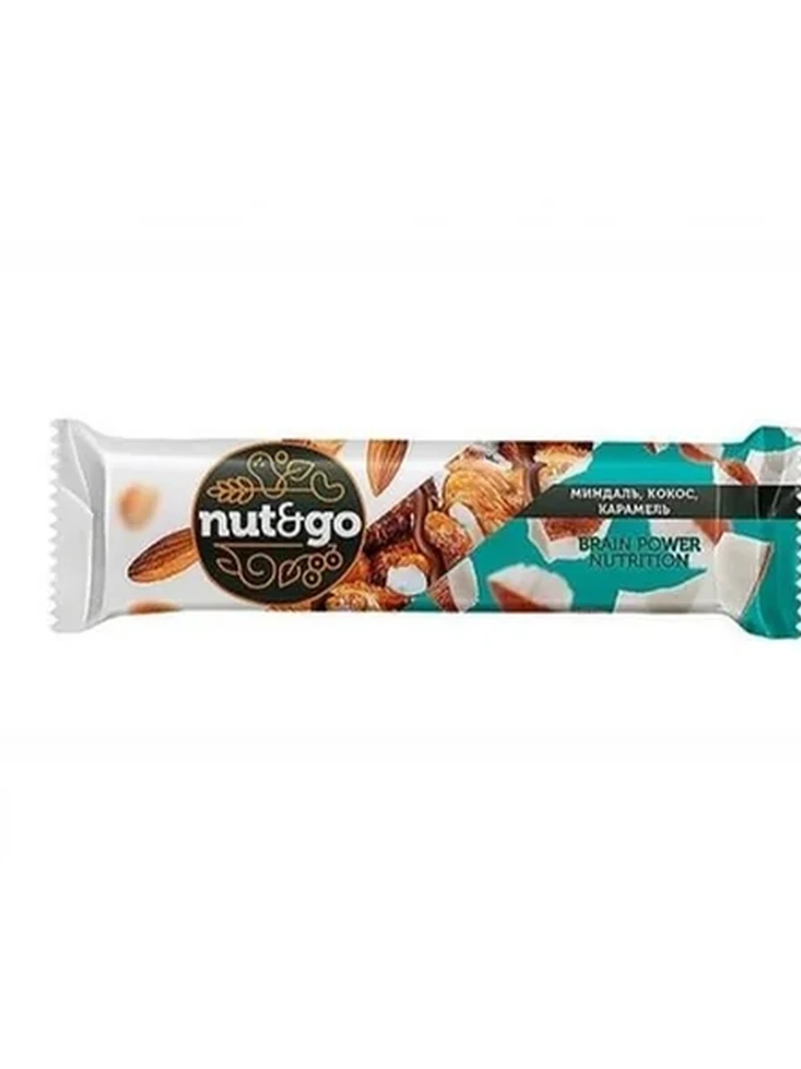 БАТОНЧИК KDV NUT N GO МИНДАЛЬНЫЙ С КОКОСОМ 36ГР