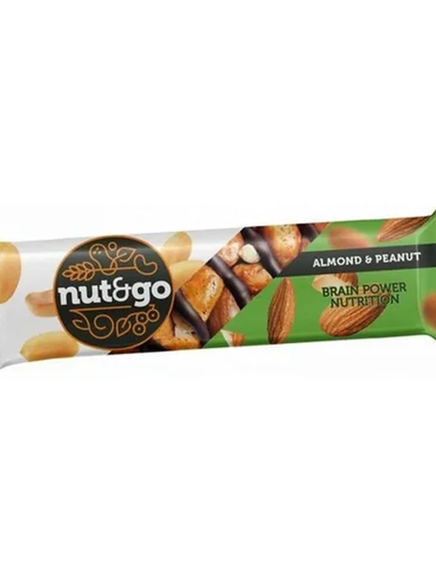 БАТОНЧИК KDV NUT&GO МИНДАЛЬНО-АРАХИСОВЫЙ 36ГР