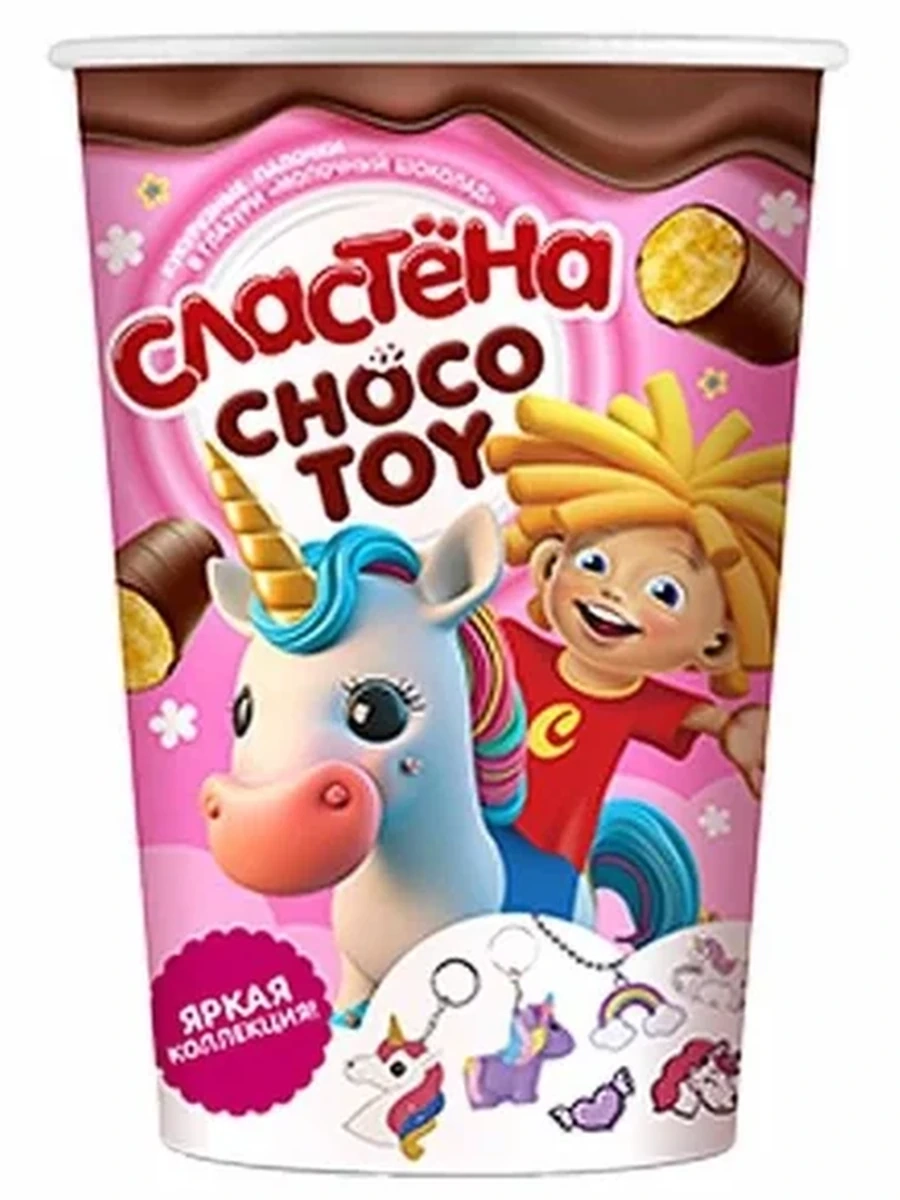 ПАЛОЧКИ КУКУРУЗНЫЕ СЛАСТЕНА CHOCO TOY ЯРКАЯ КОЛЛЕКЦИЯ МОЛОЧНЫЙ ШОКОЛАД 100ГР