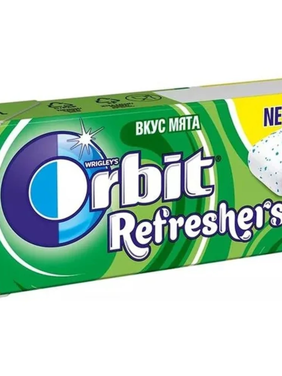 РЕЗИНКА ЖЕВАТЕЛЬНАЯ ORBIT REFRESHERS МЯТА 16ГР