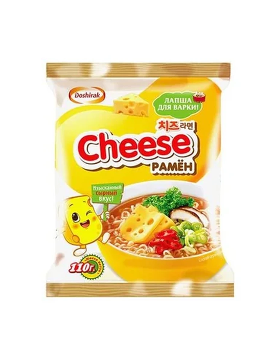 ЛАПША БЫСТР.ПРИГОТ ДОШИРАК CHEES RAMEN С СЫРОМ 110 ГР ПАКЕТ