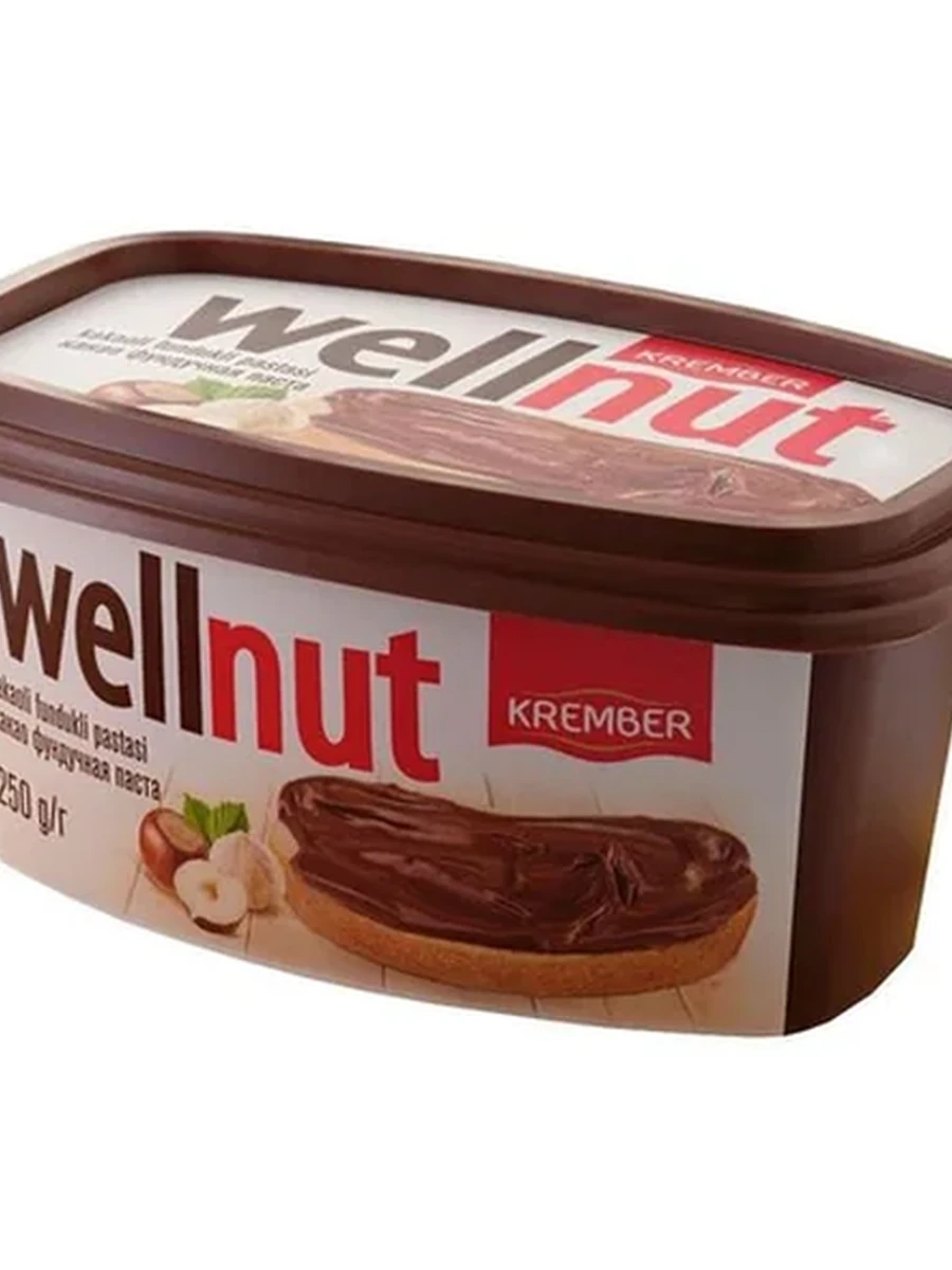 ПАСТА ШОКОЛАДНАЯ КАКАО-ФУНДУЧНАЯ WELLNUT 250ГР