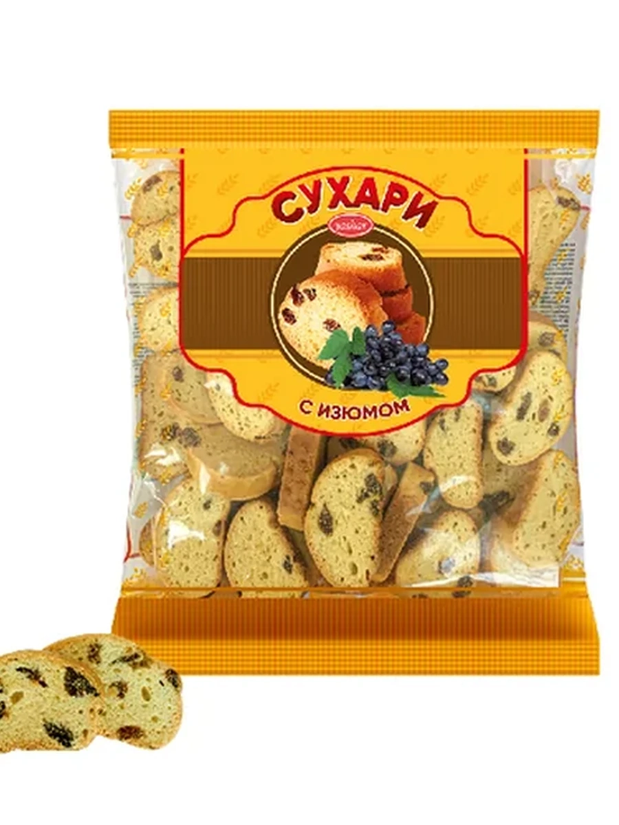 СУХАРИ YASHAR С ИЗЮМОМ 300ГР