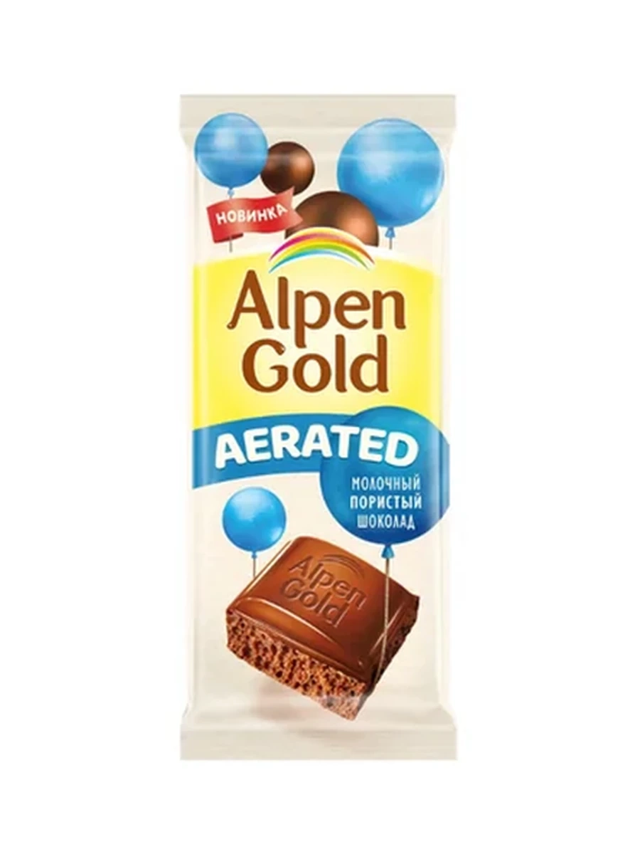 ШОКОЛАД ALPEN GOLD МОЛОЧНЫЙ ПОРИСТЫЙ 80ГР