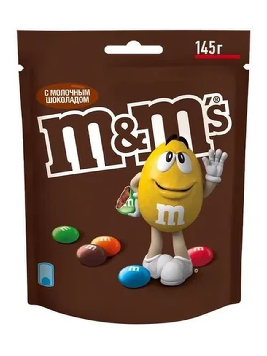 ДРАЖЕ M&M'S С МОЛОЧНЫМ ШОКОЛАДОМ 145ГР