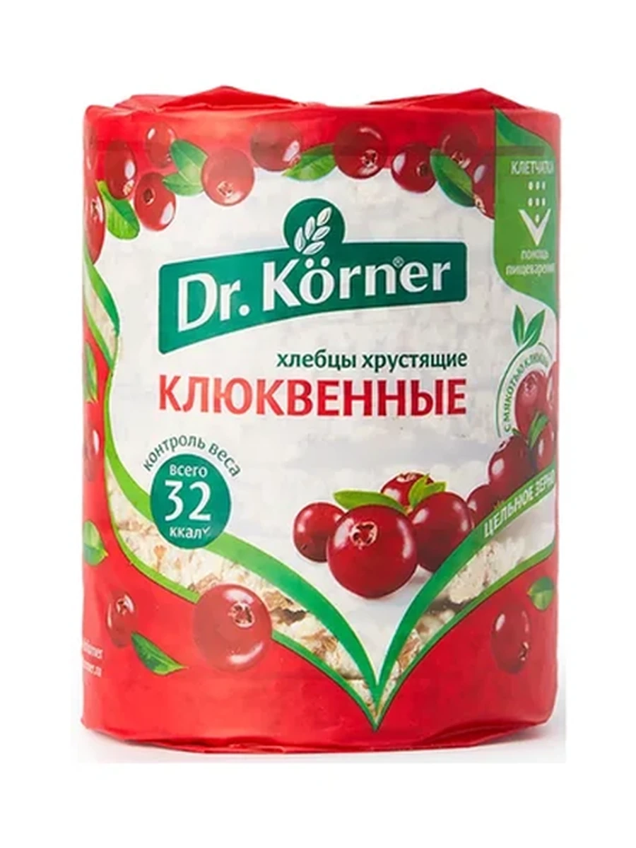 ХЛЕБЦЫ DR.KORNER ЗЛАКОВЫЙ КОКТЕЙЛ КЛЮКВЕННЫЙ 100ГР