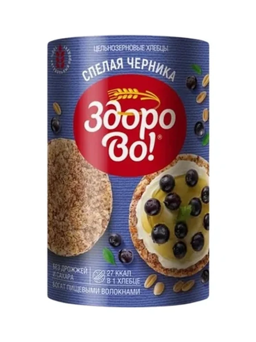 СЛАЙСЫ ЗДОРОВО ПШЕНИЧНО-РИСОВЫЕ СПЕЛАЯ ЧЕРНИКА 100ГР