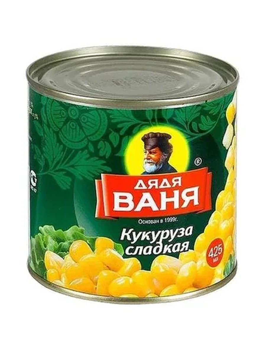 КУКУРУЗА КОНСЕРВИРОВАННАЯ ДЯДЯ ВАНЯ Ж/Б 425МЛ