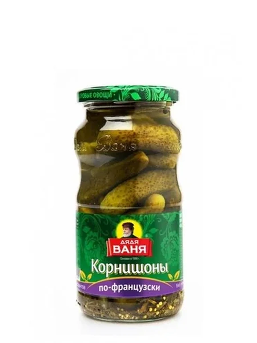 КОРНИШОНЫ МАРИНОВАННЫЕ ДЯДЯ ВАНЯ ПО-ФРАНЦУЗСКИ СТ/Б 460МЛ