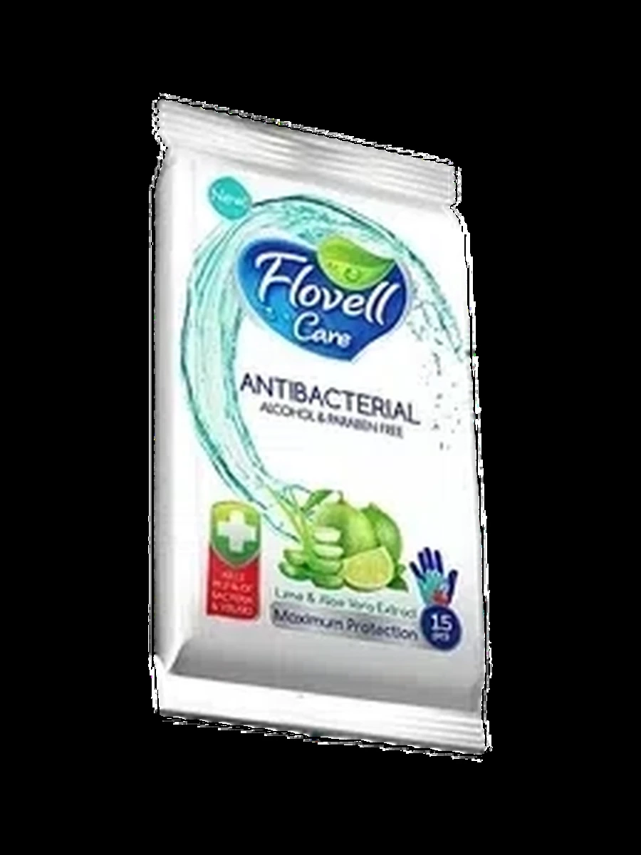 Салфетки Flovell антибак 15шт