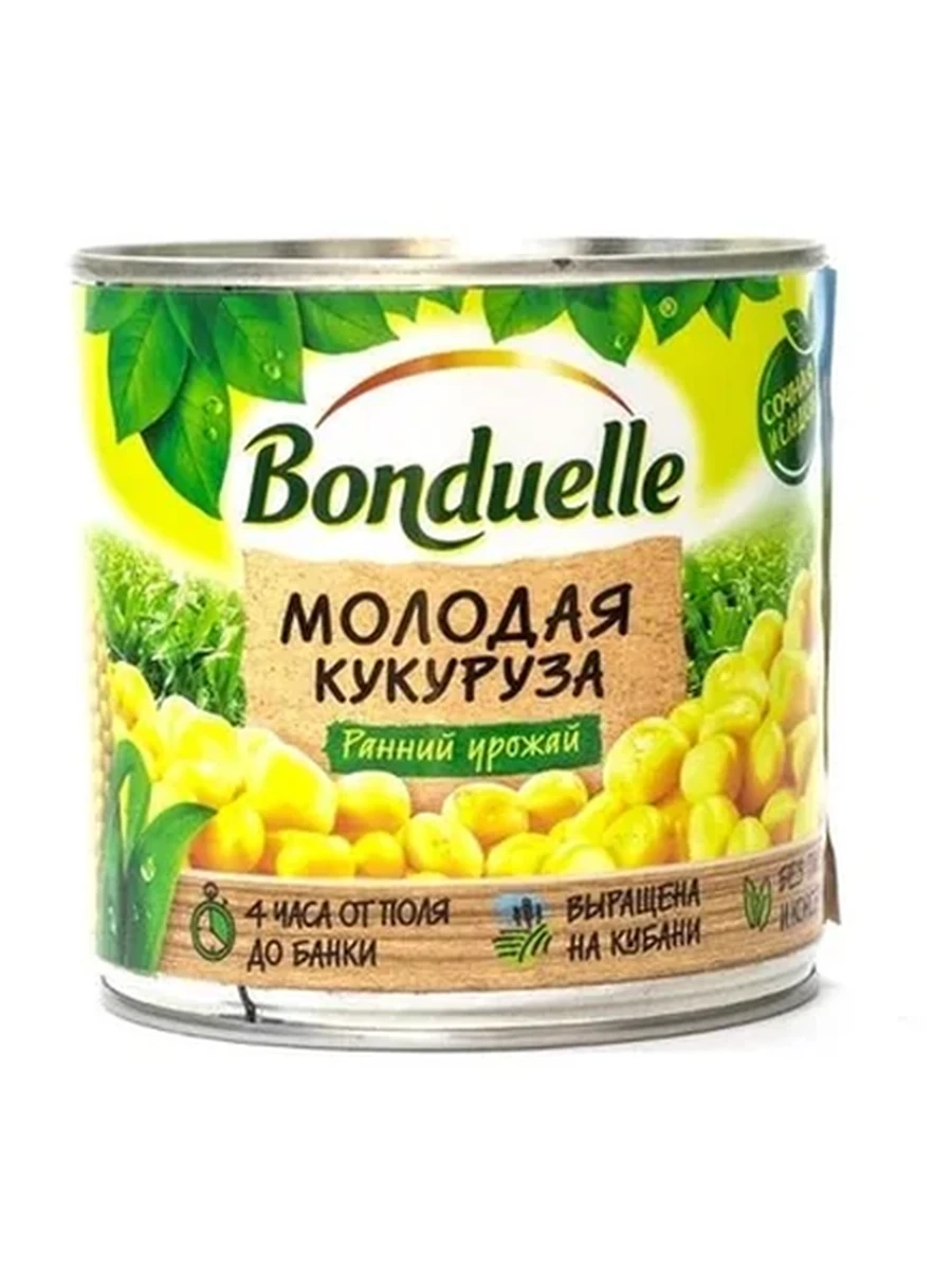 КУКУРУЗА КОНСЕРВИРОВАННАЯ BONDUELLE МОЛОДАЯ Ж/Б 425МЛ