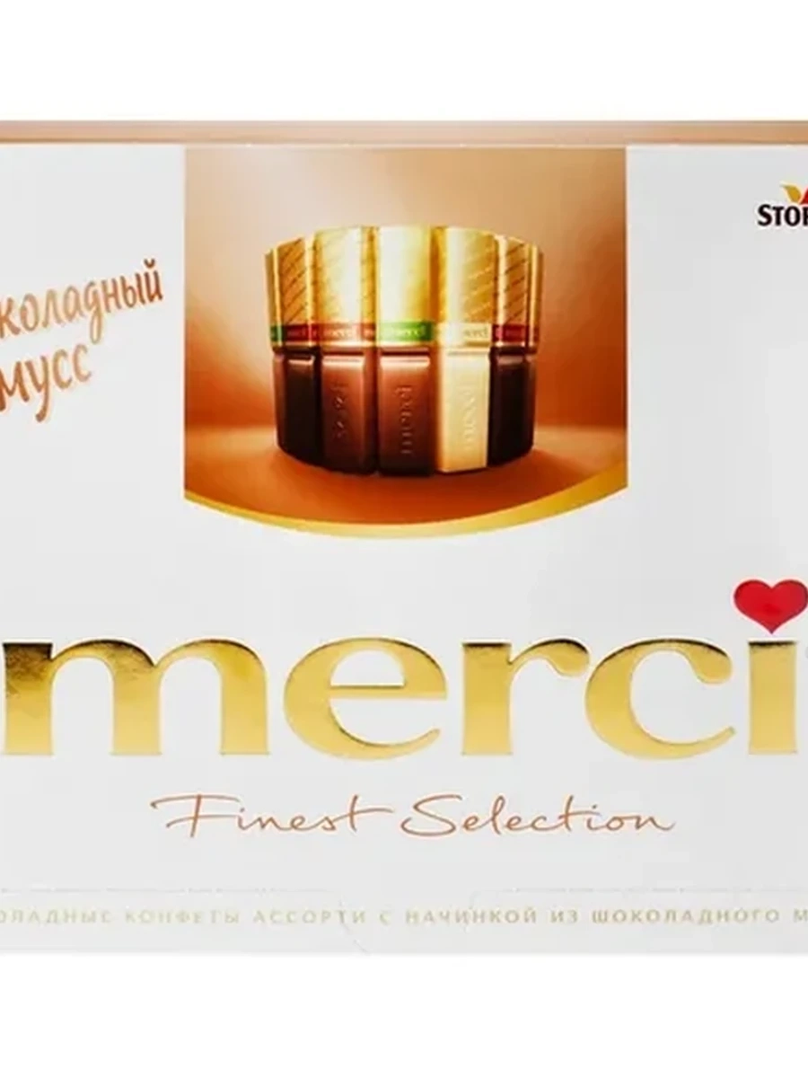 Конфеты Merci Aссорти шоколадный мусс 210гр