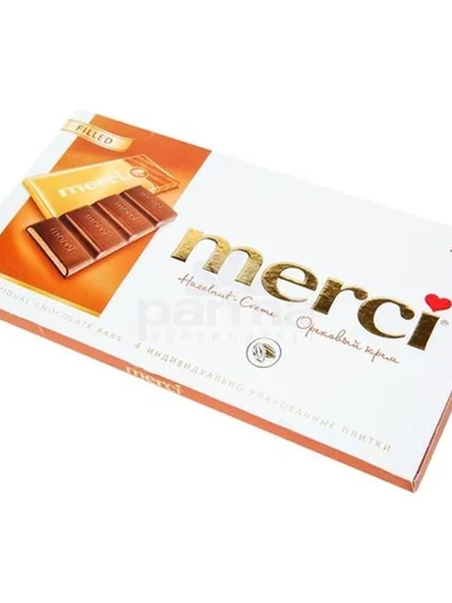 ШОКОЛАД MERCI ОРЕХОВЫЙ КРЕМ 112ГР