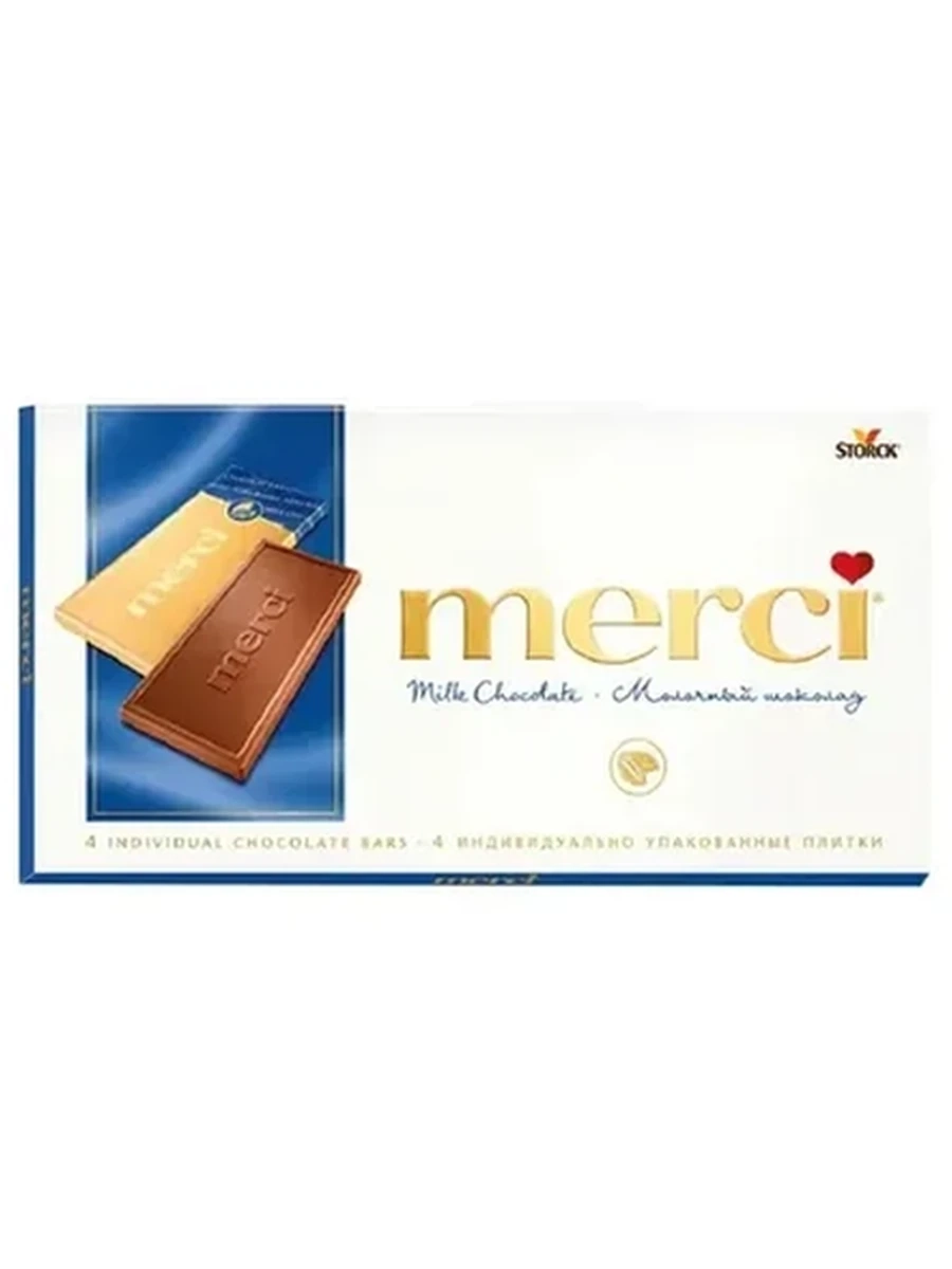 ШОКОЛАД MERCI МОЛОЧНЫЙ 100ГР