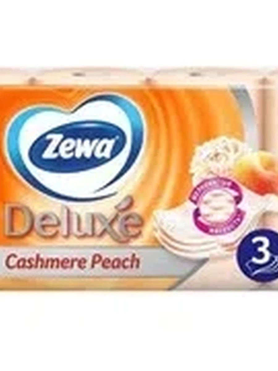 Бумага Zewa Deluxe Peach 3 слоя 8шт