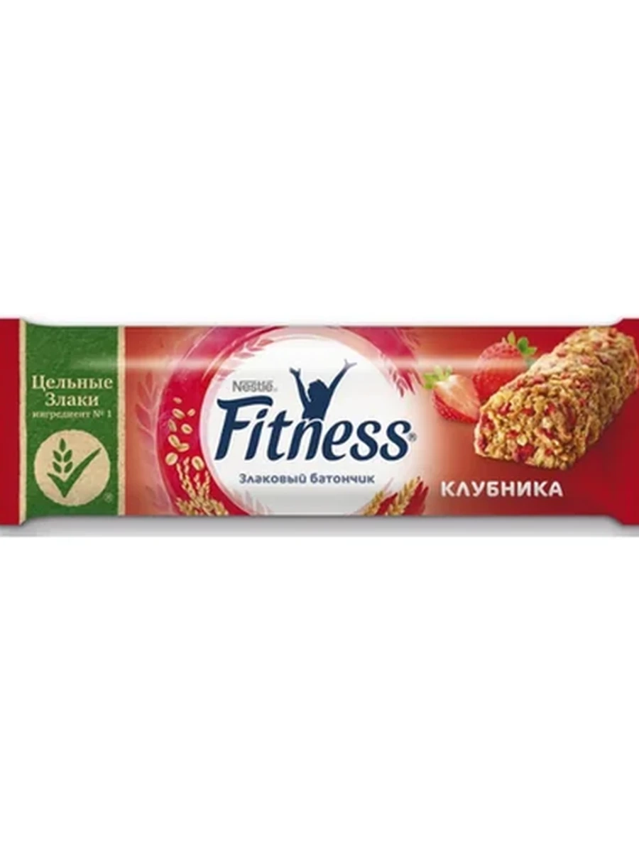 БАТОНЧИК NESTLE FITNESS С ЦЕЛЬНЫМИ ЗЛАКАМИ С КЛУБНИКОЙ 23,5ГР