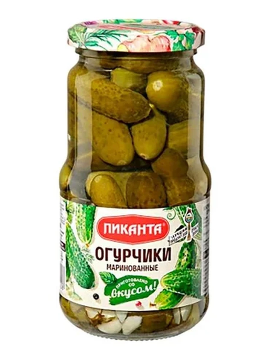ОГУРЦЫ МАРИНОВАННЫЕ ПИКАНТА СТ/Б 460ГР