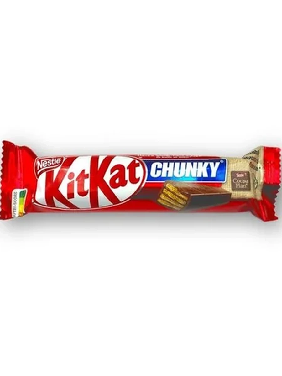 БАТОНЧИК KIT KAT CHUNKY МОЛ. ШОК. С ХРУСТЯЩЕЙ ВАФЛЕЙ 40ГР